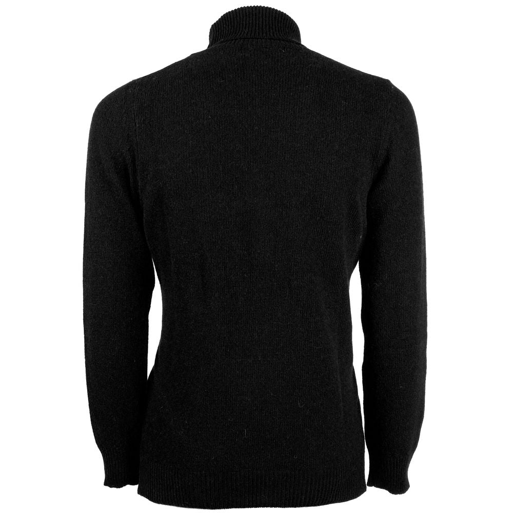 Schwarzer Kaschmirpullover