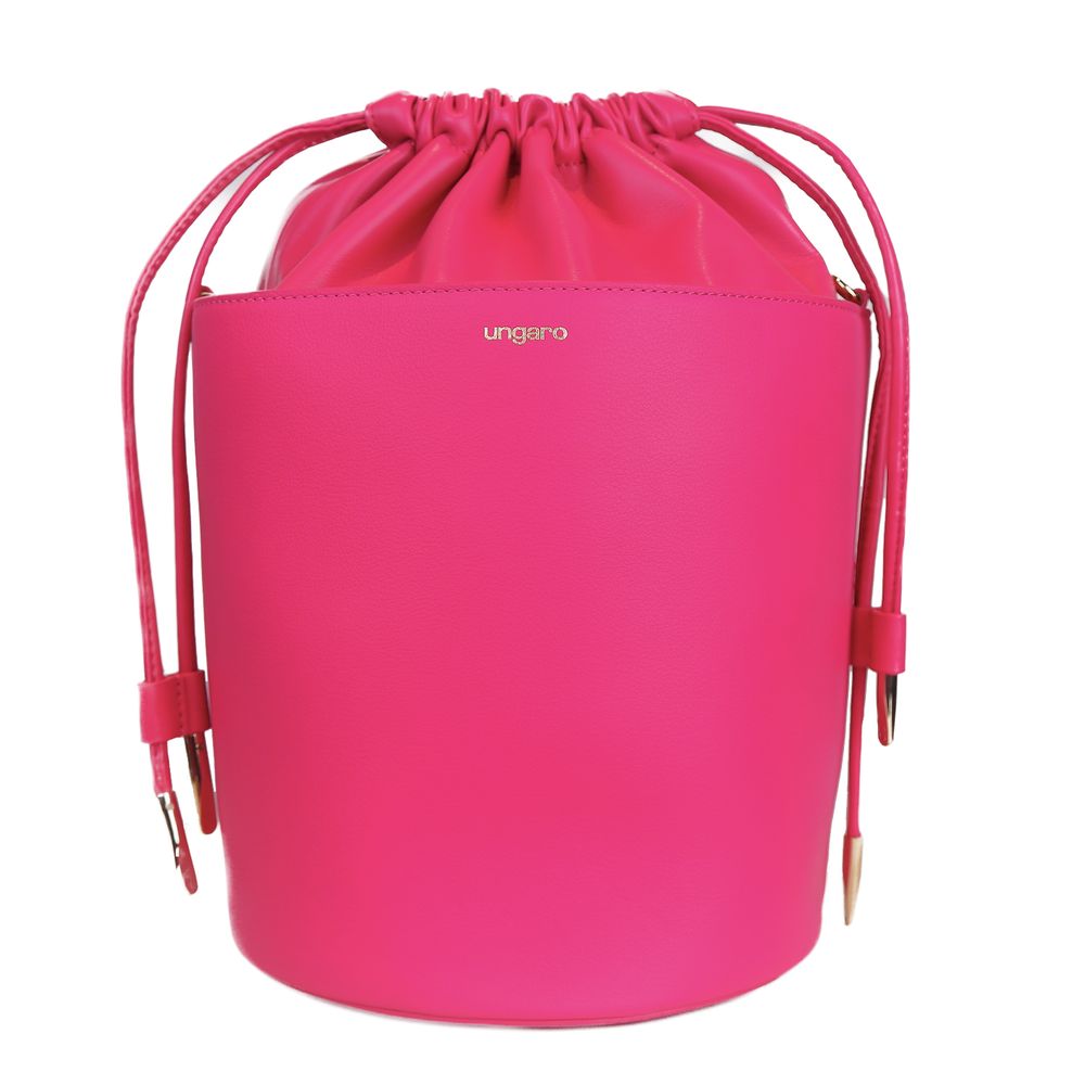 Sac à main en cuir fuchsia