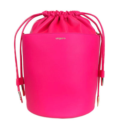 Sac à main en cuir fuchsia