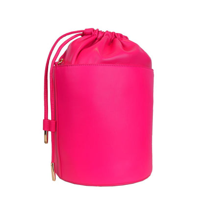 Sac à main en cuir fuchsia