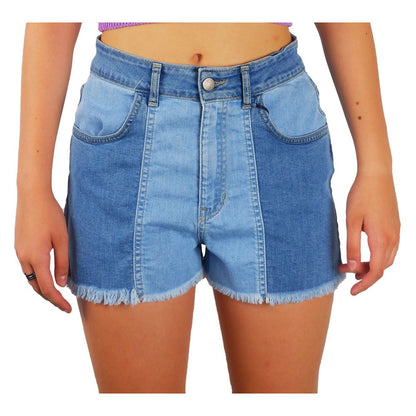 Blaue Baumwollshorts