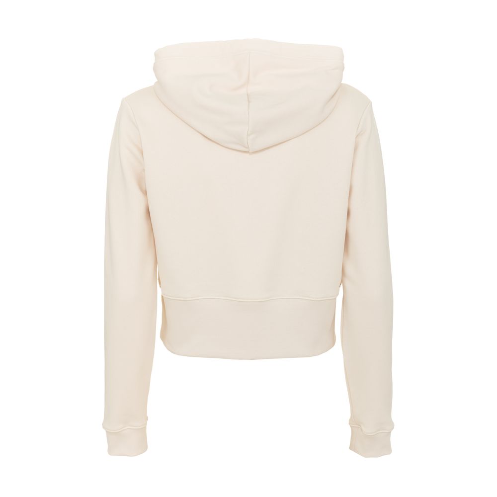 Beige Cotton Womens Hoodie