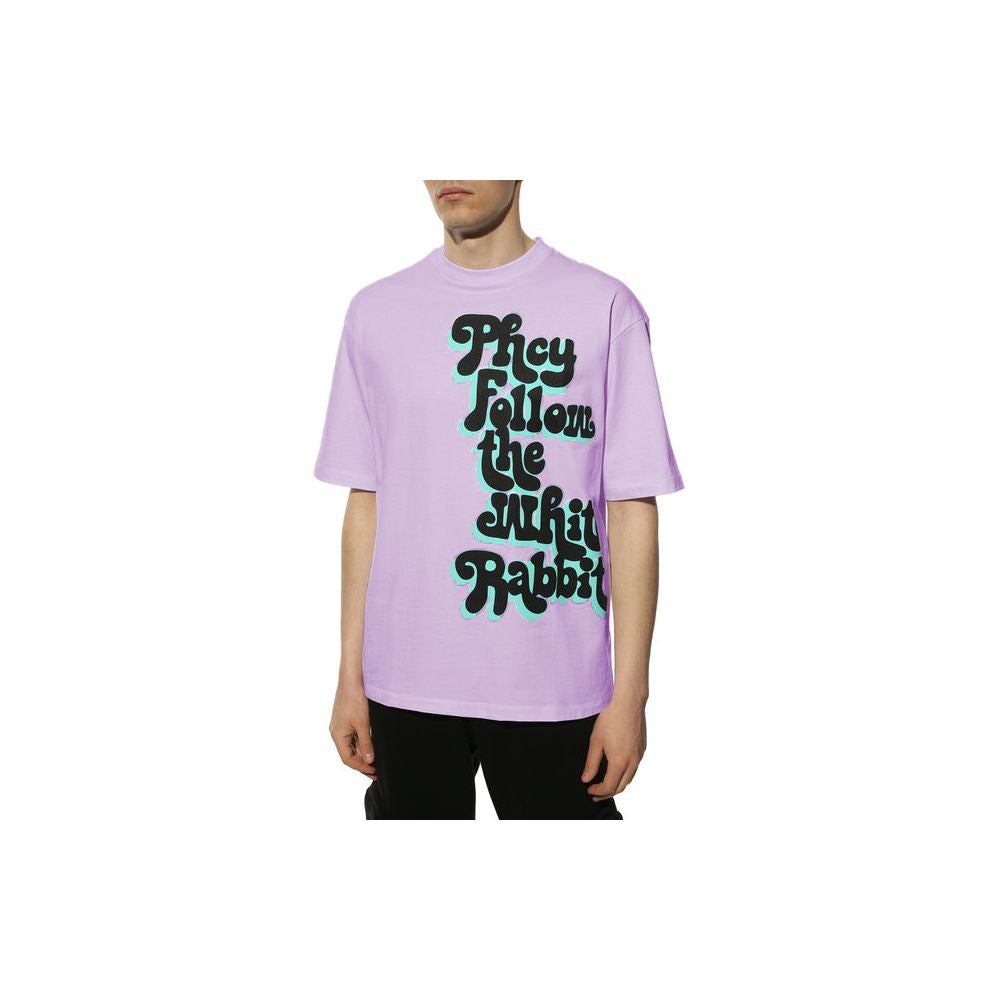 Purple Cotton Men T-Shirt