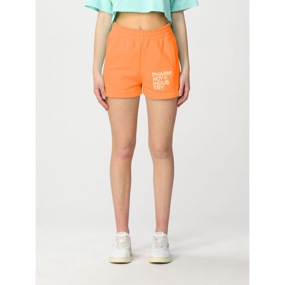 Orangefarbene Baumwollshorts