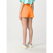 Chic Orange Cotton Logo Shorts