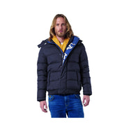 Blaue Nylonjacke