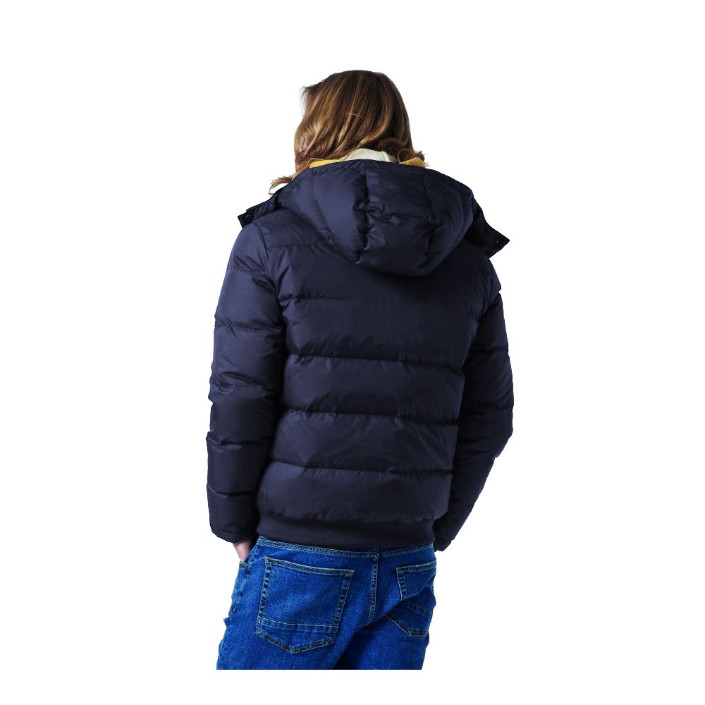 Blaue Nylonjacke