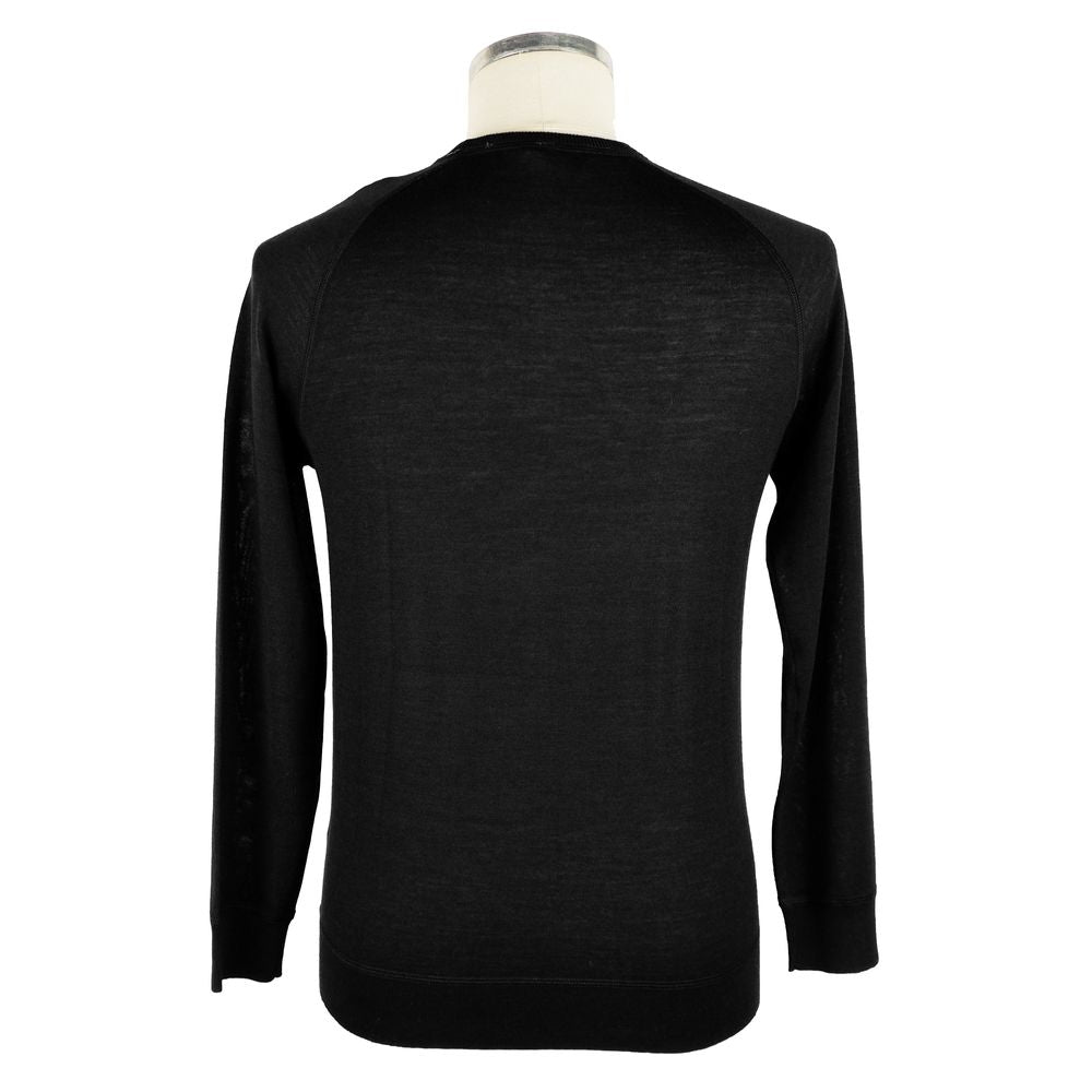 Pull en laine mérinos noir