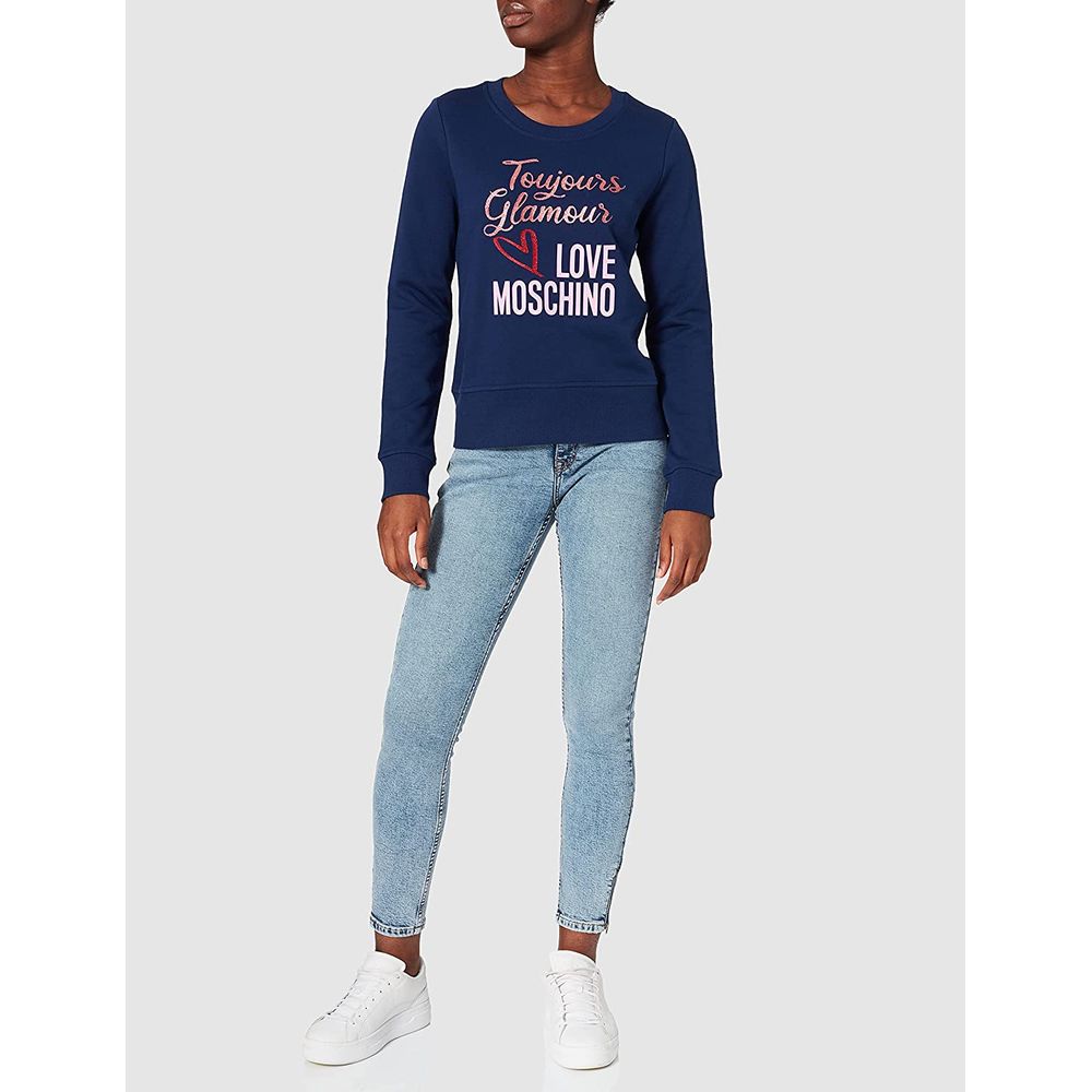 Pull en coton bleu