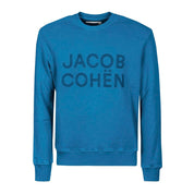 Light Blue Cotton Men Sweater