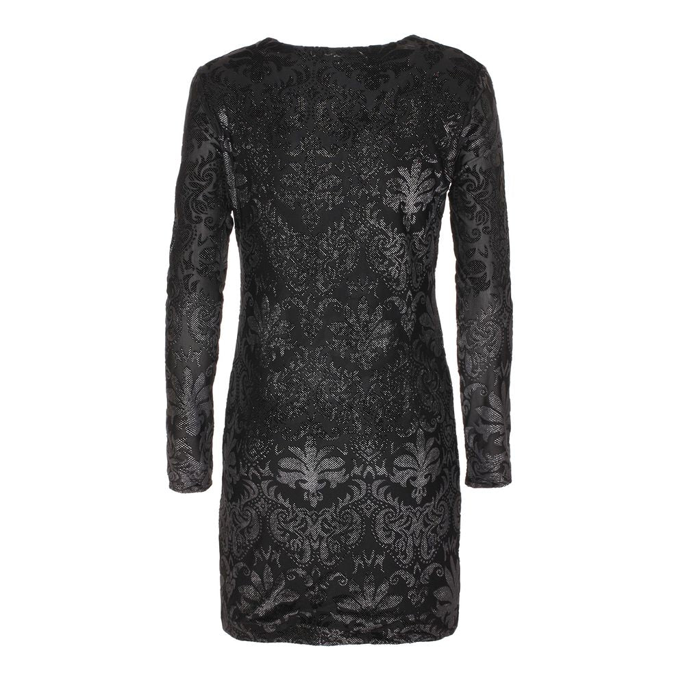 Elegant Long Sleeve Black Dress