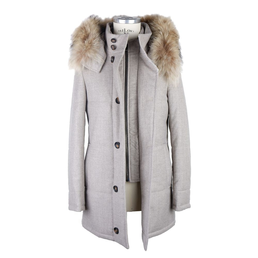 Italian Wool-Cashmere Blend Gray Jacket