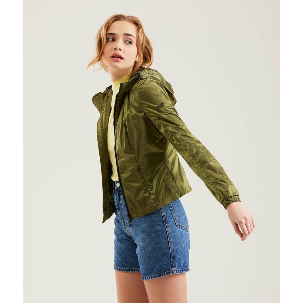 Green Polyamide Women Jacket