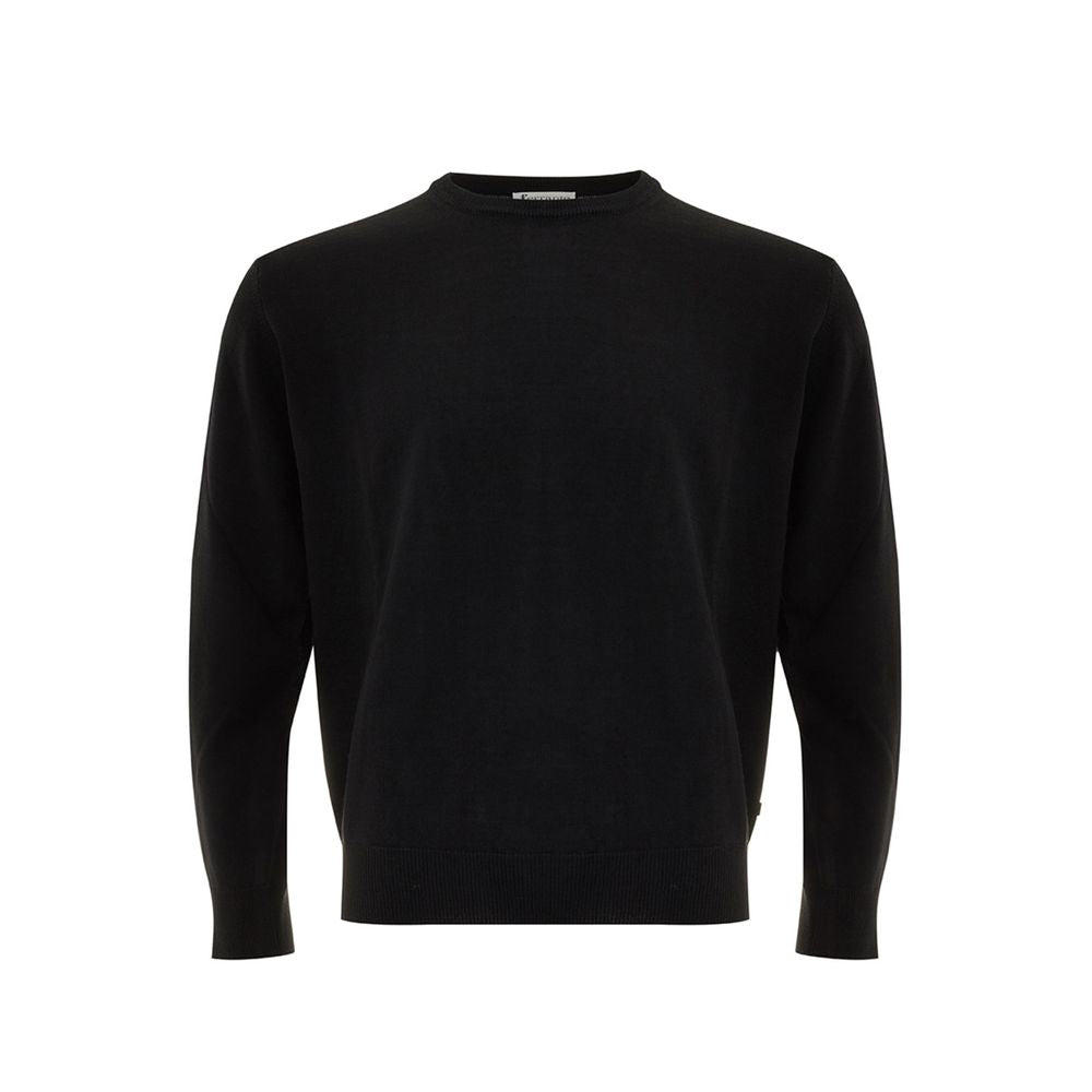 Elegant Black Wool Sweater for Men