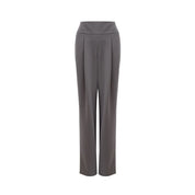 Chic Gray Wool Trousers for Sophisticated Style