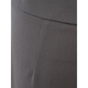 Chic Gray Wool Trousers for Sophisticated Style