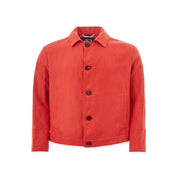 Elegant Orange Polyester Jacket