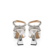 Elegant Silver Leather Platforms