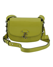 Lime Yellow Leather Small Shoulder Bag