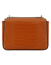 Amber Orange Leather Shoulder Bag