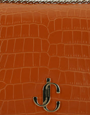 Amber Orange Leather Shoulder Bag