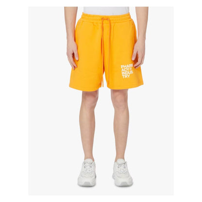 Orangefarbene Baumwollshorts