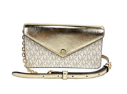 Jet Set Travel Pale Gold Small Flap Clutch Crossbody Bag