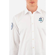 White Cotton Men Shirt