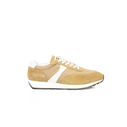 Beige Calf Leather Men Sneaker