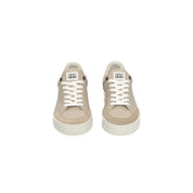 Beige Leather Women Sneaker