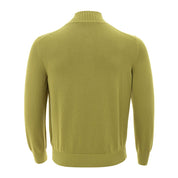 Elegant Green Cotton Cardigan for Men