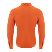 Elegant Orange Cotton Polo for Men