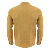 Gold Linen Elegance Men's Shirt