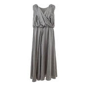 Elegant Silk Gray Dress - Timeless Elegance