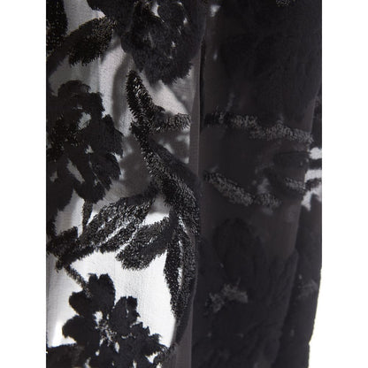 Elegant Black Viscose Dress