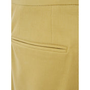 Golden Elegance Cotton Pants