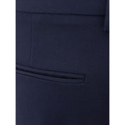 Elegant Blue Wool Pants for Women