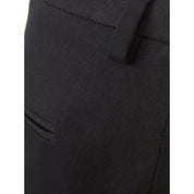 Italian Elegance Cotton Black Trousers