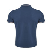 Elegant Blue Italian Cotton Polo Shirt