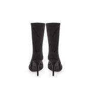 Elegant Black Spandex Statement Boots