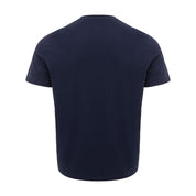 Sleek Blue Cotton Tee for Men