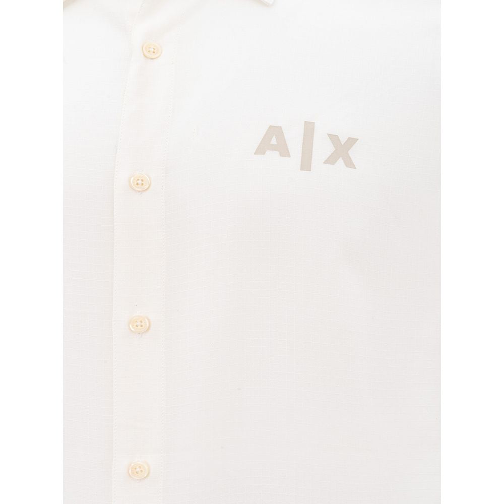 Elegant White Viscose Shirt for Men