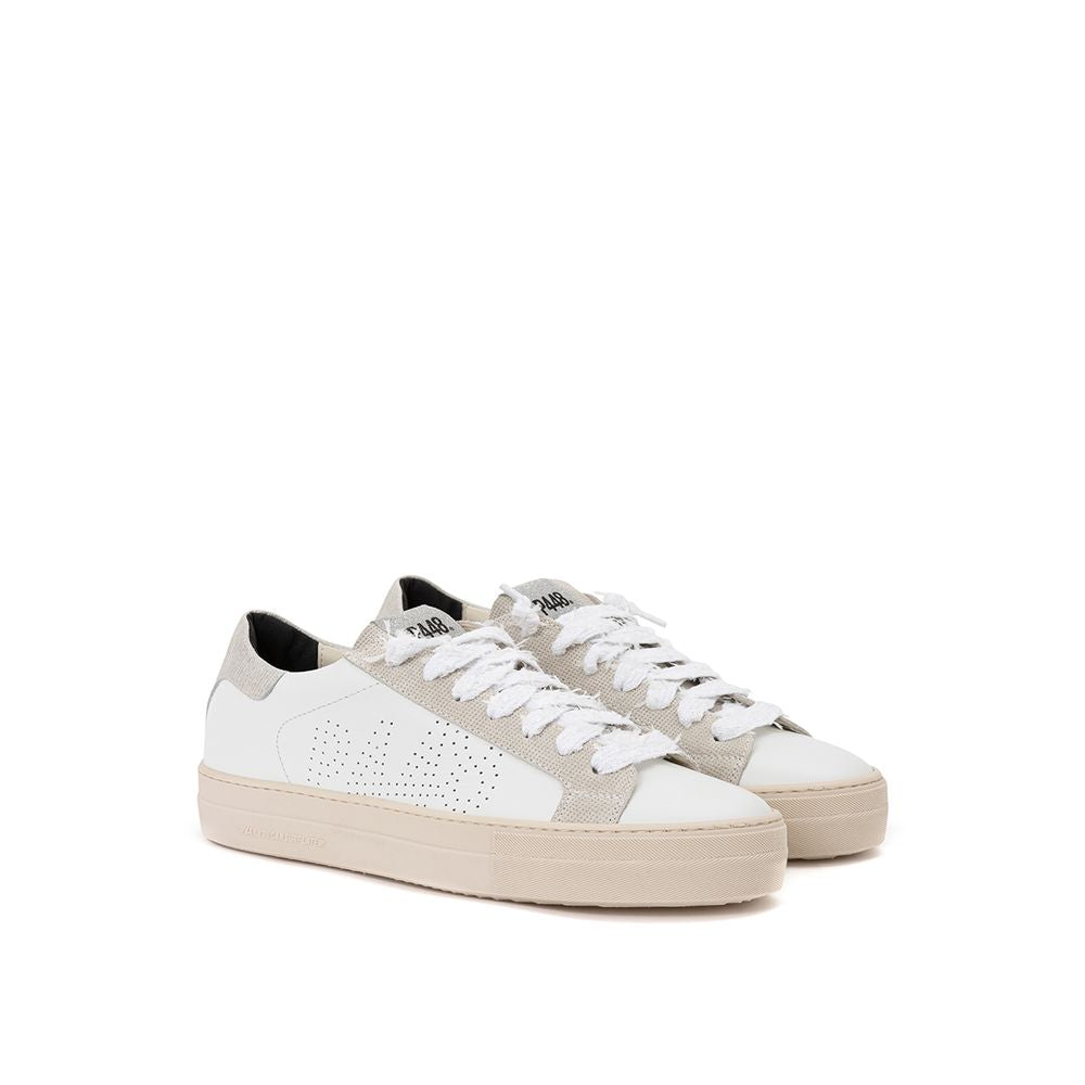 Elegant White Leather Sneakers