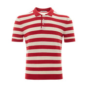 Elegant Cotton Polo Shirt in Vibrant Red