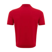 Elegant Italian Cotton Polo Shirt in Vibrant Red