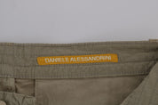 Beigefarbene Slim-Fit-Chinohose aus Baumwollstretch