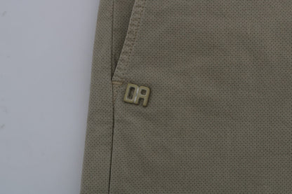 Pantalon chino slim en coton stretch beige