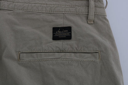 Pantalon chino slim en coton stretch beige