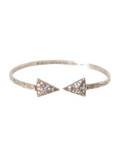 Arrow Crystal 925 Silver Bangle Bracelet Women