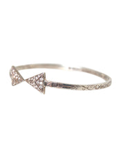 Arrow Crystal 925 Silver Bangle Bracelet Women